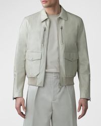 Mackage - Chance Leather Bomber Jacket - Lyst