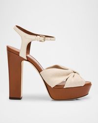 Jimmy Choo - Heloise 120 Vacchetta Ankle-Strap Platform Sandals - Lyst