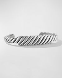 David Yurman - Sculpted Cable Contour Bracelet In Silver, 12.9mm - Lyst