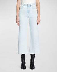 7 For All Mankind - Wide-Leg Cropped Comfort Stretch Jeans - Lyst