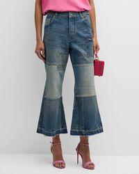Marc Jacobs - Mid-Rise Patchwork Cropped Flare Carpenter Jeans - Lyst