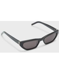 Saint Laurent - Ysl Plastic Cat-eye Sunglasses - Lyst