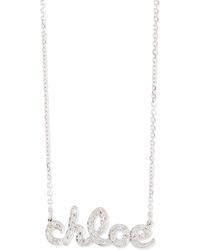 Sarah Chloe - Ava Petite Diamond Name 14K Pendant Necklace - Lyst