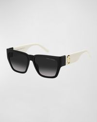 Marc Jacobs - J Marc Logo Square Plastic Sunglasses - Lyst