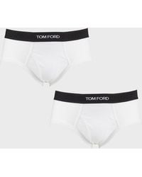 Tom Ford - Apos;S 2-Pack Solid Jersey Logo-Waist Briefs - Lyst