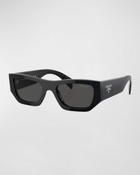 Prada - Logo Acetate Cat-Eye Sunglasses - Lyst
