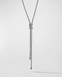 David Yurman - Petite X Lariat Y Necklace With Pave Diamonds - Lyst