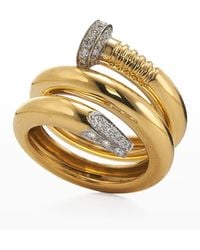 David Webb - 18k Diamond Polished Nail Ring - Lyst