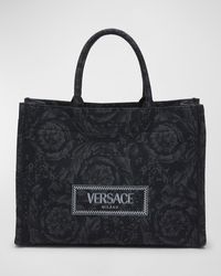 Versace - Athena Large Jacquard Tote Bag - Lyst