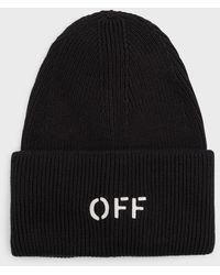 Off-White c/o Virgil Abloh - Off Stamp Loose Knit Beanie Hat - Lyst