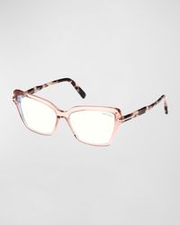 Tom Ford - Light Blocking Acetate Cat-Eye Glasses - Lyst
