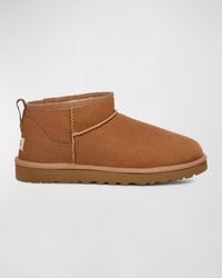 UGG - Apos;S Classic Ultra Mini Leather Ankle Boots - Lyst