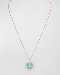 Messika - Lucky Move 18k Rose Gold Turquoise Pendant Necklace - Lyst