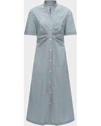Callas Milano - Noor Pleated Geometric-Print Midi Shirtdress - Lyst