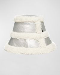 Jocelyn - Metallic Faux Shearling Bucket Hat - Lyst