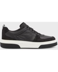 Ferragamo - Cassina Perforated Leather Low-Top Sneakers - Lyst