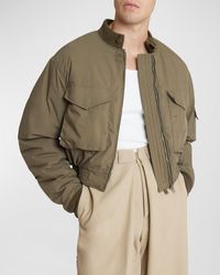 Givenchy - Cropped Military Bomber Jacket - Lyst