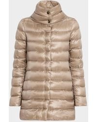 Herno - Amelia Water-Resistant Ultralight Nylon A-Line Puffer Jacket - Lyst