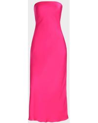 Ramy Brook - Shauna Strapless Cowl-Back Midi Dress - Lyst
