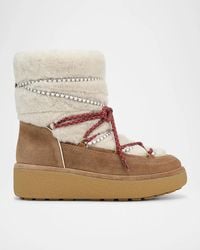 Veronica Beard - Kirsta Suede And Shearling Snow Boots - Lyst