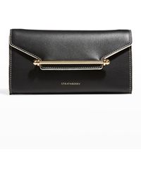 Strathberry - Multrees Flap Leather Wallet On Chain - Lyst