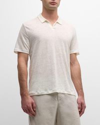 Onia - Shaun Linen Johnny Collar Polo Shirt - Lyst