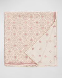 Brunello Cucinelli - Geometric-print Silk Pocket Square - Lyst