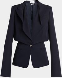 McQueen - Certified Wool Folded Lapel Single-Breasted Jacket - Lyst