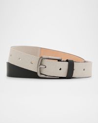 Giorgio Armani - Suede And Leather Reversible Belt - Lyst