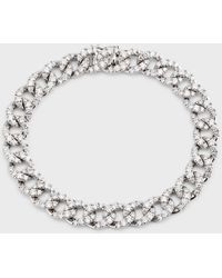 Zydo - 18k White Gold Groumette Bracelet With Diamonds - Lyst