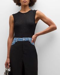 FRAME - Sleeveless Mesh-Lace Top - Lyst