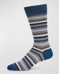 Marcoliani - Fresh Of Modal Multi-Stripe Crew Socks - Lyst
