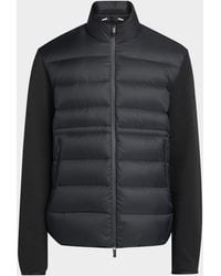 Moncler - Apos;S Zip-Up Down Knit Combo Jacket - Lyst