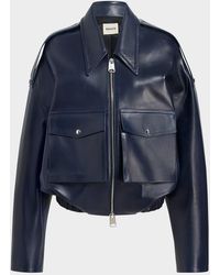 KHAITE - Owey Leather Bomber Jacket - Lyst