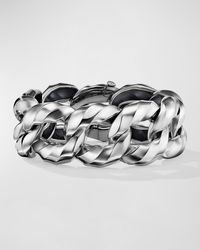 David Yurman - 23mm Cable Edge Link Chain Bracelet In Recycled Sterling Silver - Lyst