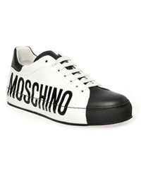 Moschino - Two-Tone Logo Low-Top Sneakers - Lyst