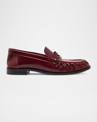 SCHUTZ SHOES - Tyche Shiny Leather Penny Loafers - Lyst