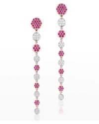 Andreoli - Rose Gold Diamond And Ruby Earrings - Lyst
