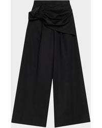 Simone Rocha - Gathered Drape Wide-Leg Trousers - Lyst