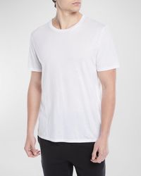 Vince - Short-sleeve Pima Crewneck Jersey T-shirt, Black - Lyst