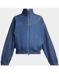 Givenchy - Paneled Denim Bomber Jacket - Lyst