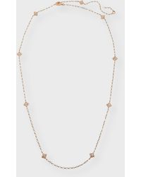 64 Facets - 18k Rose Gold Blossom Diamond Station Necklace - Lyst