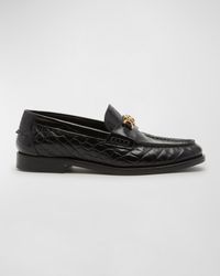 Versace - Medusa Croco Slip-on Loafers - Lyst