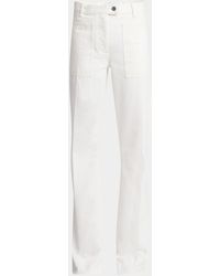 Ferragamo - High-Rise Midweight Denim Straight-Leg Pants - Lyst