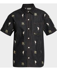 PRPS - Fukue Embroidered Short-Sleeve Shirt - Lyst