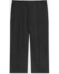 Theory - Slit-Cuff Linen-Blend Capri Pants - Lyst