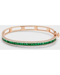 BeeGoddess - Mondrian Gold Emerald & Diamond Bracelet - Lyst