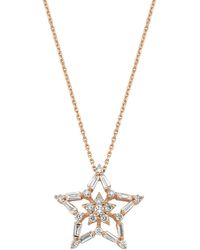 BeeGoddess - 14k Rose Gold Sirius Star Diamond Pendant Necklace - Lyst