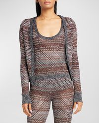 Missoni - Mesh Knit Cardigan With Sequin Detail - Lyst