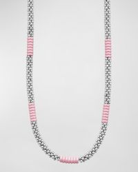 Lagos - Sterling Silver Pink Caviar 5mm Rope Necklace - Lyst
